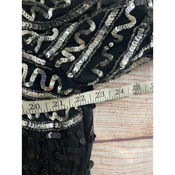 Vintage Laurence Kazer Women's Full Sequin 80's Dress - XL - Picture 6 of 11
